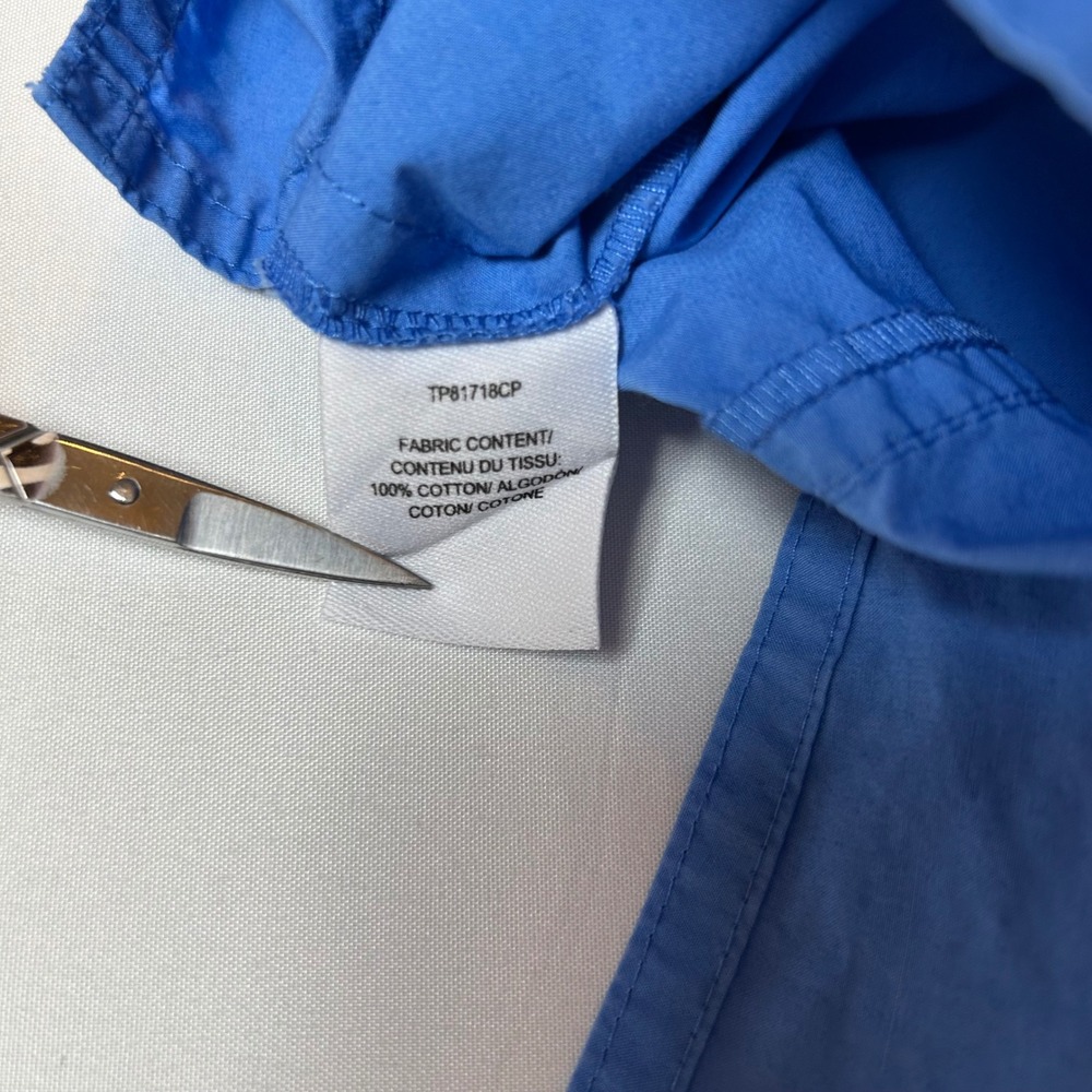 Derek Lam 10 Crosby Blue Sleeveless Top Asymmetrical Hem Cotton Womens Size 2 - Picture 4 of 9